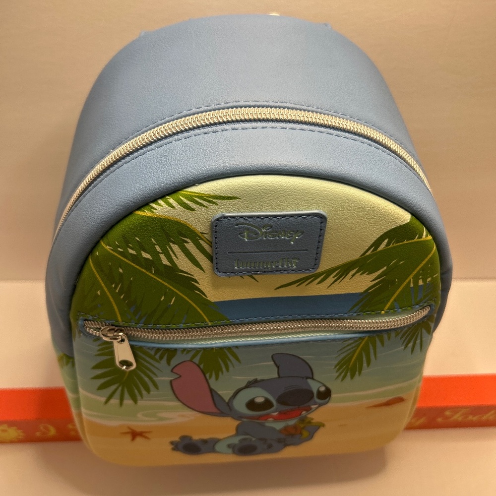 🍀 Loungefly 🍀 Disney Lilo & Stitch Sea Turtle Beach Backpack Bag Blue 🍀 BB50 - Picture 3 of 10